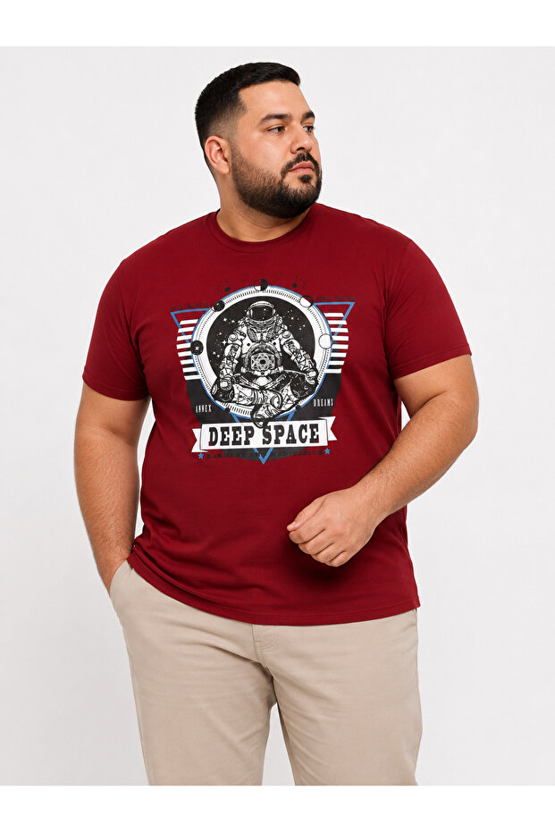 Large Size Cotton Comfortable Fit Daily Use Crew Neck Men's T-Shirt