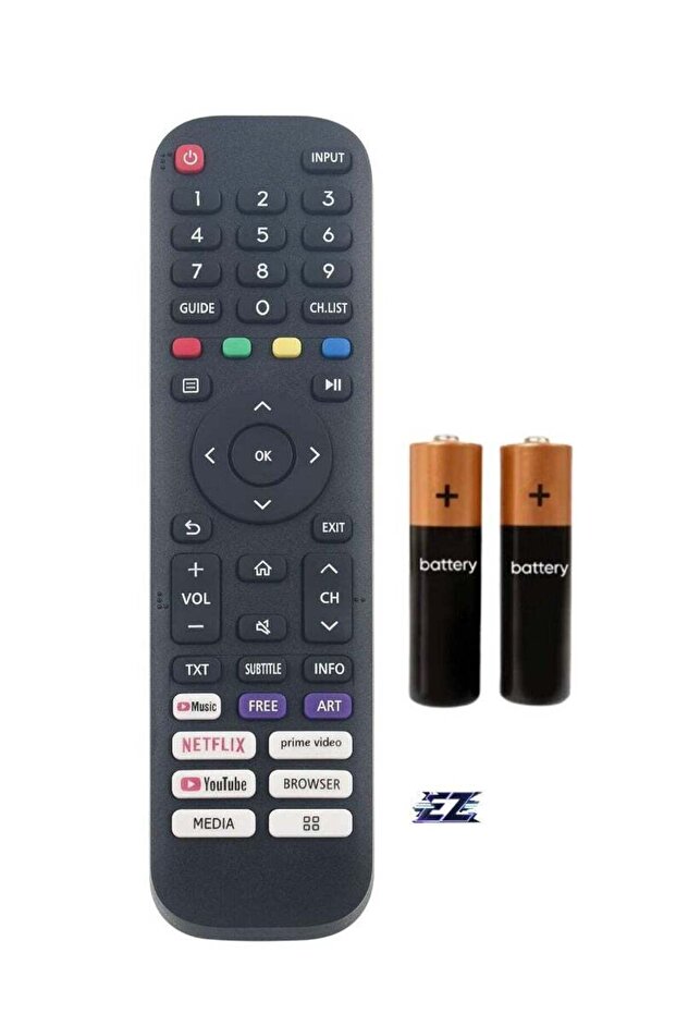 Replacement Remote Control EN2J30H for Hisense Vida 70S5, 65A7500F Smart Home TV – Includes Battery