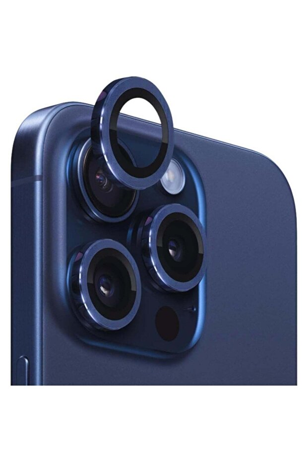 iPhone 15 Pro Max/iPhone 15 Pro Camera Lens Protector, [Keep Lens Original Design] 9H Tempered Glass Camera Cover Screen Protector Accessories (iPhone 15 Pro/15 Pro Max, Blue)