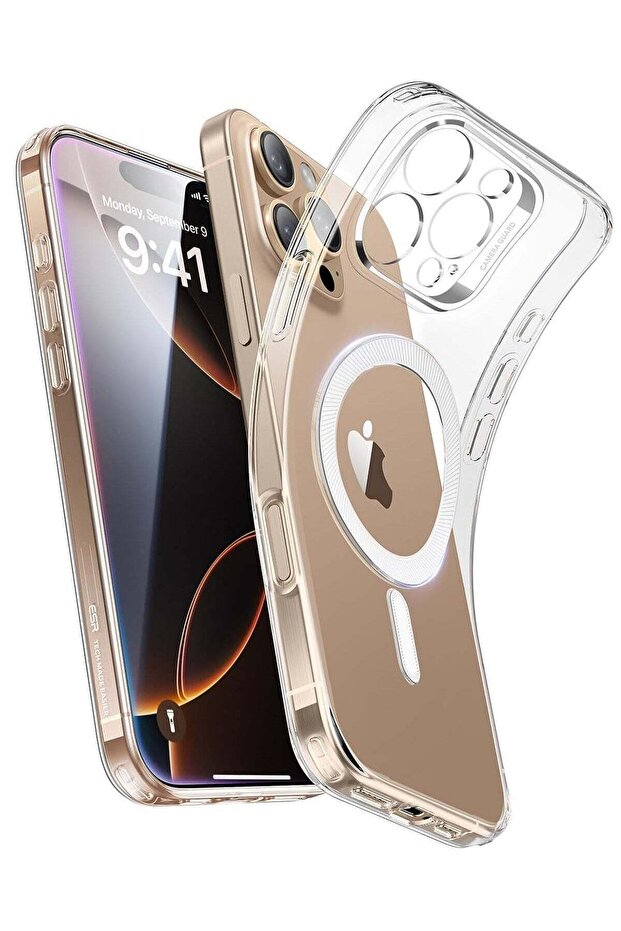 iPhone 16 Pro Max Case - MagSafe Compatible, Camera Protection, Shockproof Thin Cover, Resists Yellowing and Scratches - Clear