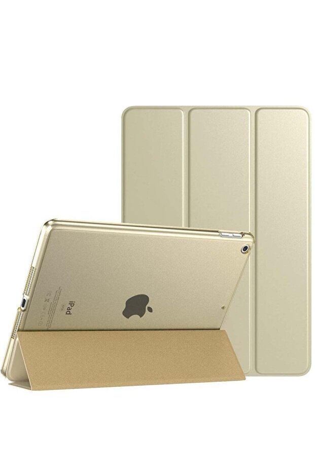 iPad 10.2 Case for 9th/8th/7th Generation (2021/2020/2019) - Slim Translucent Hard PC Protective Smart Cover with Stand - Gold