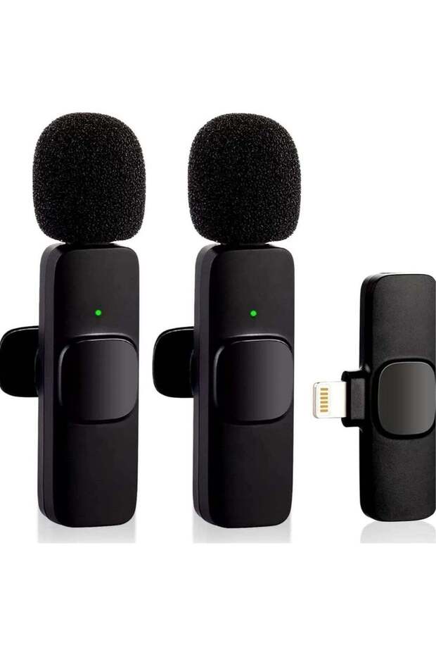 Wireless Microphone for iPhone iPad, Plug-Play Wireless Lavalier Mic with 2 Microphone for Phone Video Recording, Interview, Vlog, Auto Sync and Noise Reduction