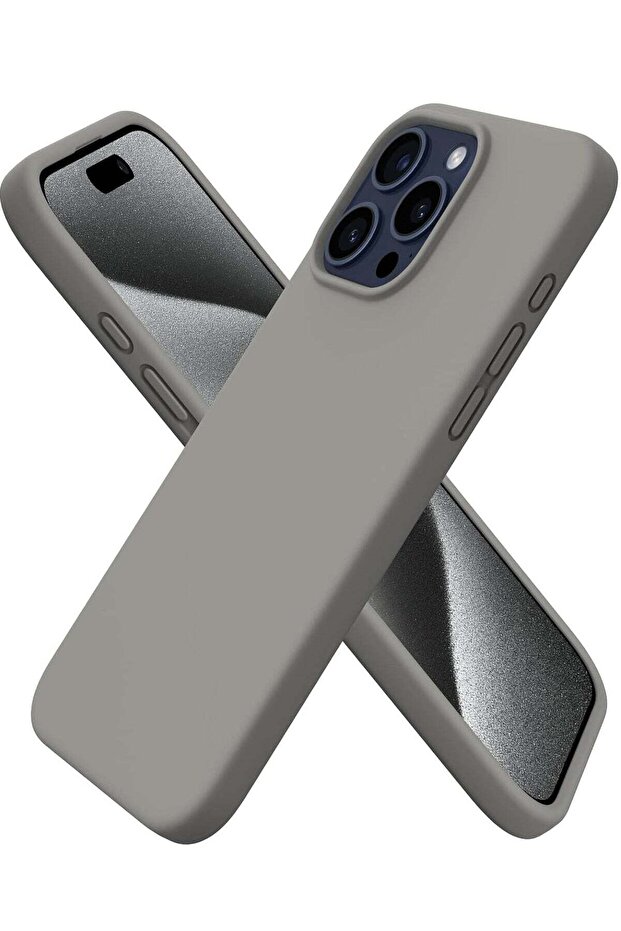 iPhone 16 Pro Slim Fit Matte Gray TPU Case – Soft, Flexible Silicone Back Cover