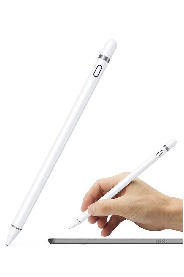 Active Stylus Pen White/Black 1.45mm fine Tip for iPad Apple iPhone Samsung Tablets, iOS/Android