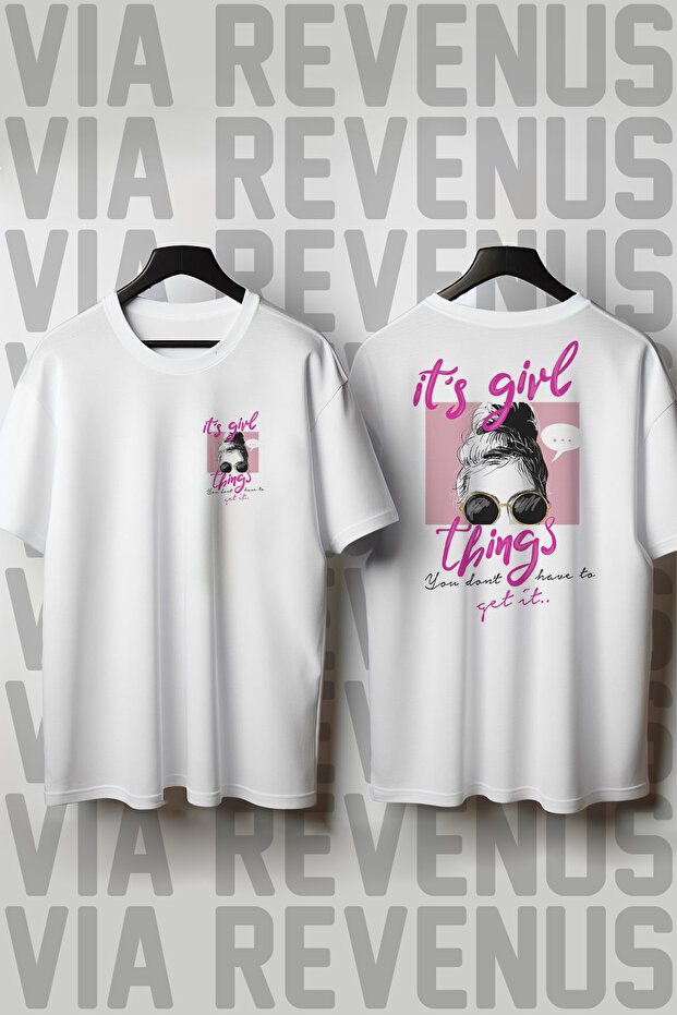 It's Girl Things Printed Loose Fit 100% Cotton Unisex Tshirt