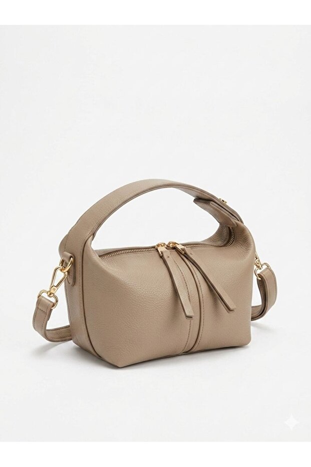 Women's Soft Textured Large Volume Hand and Shoulder Bag (Width 25, Length 17 cm)