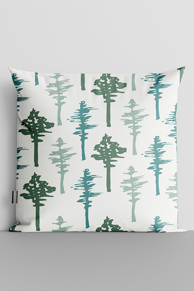 غطاء وسادة مطبوع رقميًا على الوجهين من Green Trees - 1573