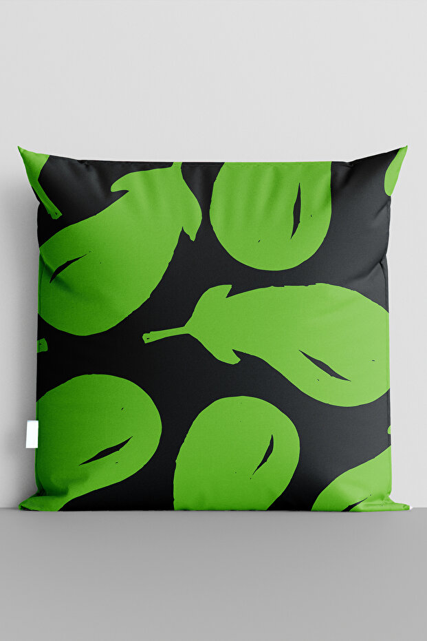 غطاء وسادة مطبوع رقميًا على الوجهين من Green Eggplant - 7234
