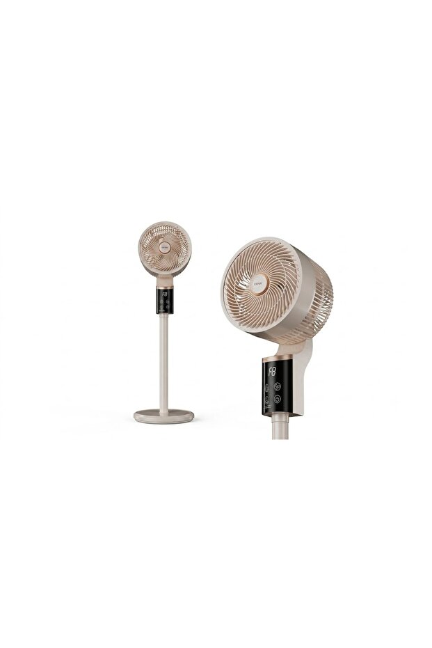 مروحة تدوير هواء كهربائية DX2640 مع اهتزاز ثلاثي الأبعاد، مؤقت 12 ساعة، تحكم باللمس وجهاز تحكم عن بعد، مروحة قائمة متعددة السرعات قابلة للتعديل.