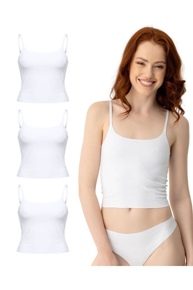 Women's Organic Cotton 3-Piece Laser Cut Strapless Tank Top