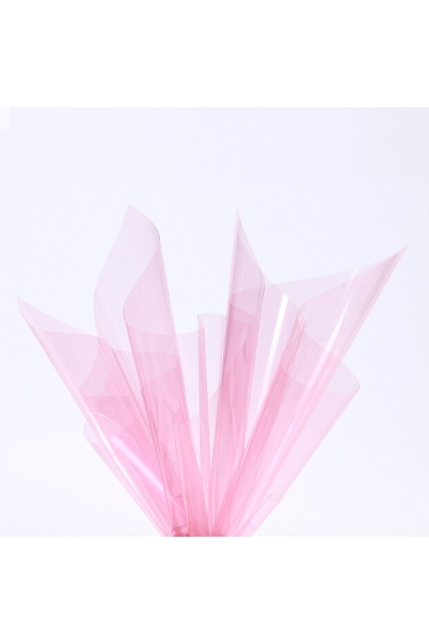 Plastic Flower Cellophane Glossy Pink