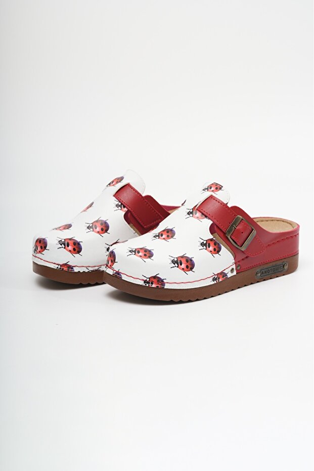 3305 Ladybug Printed Anatomical Slippers