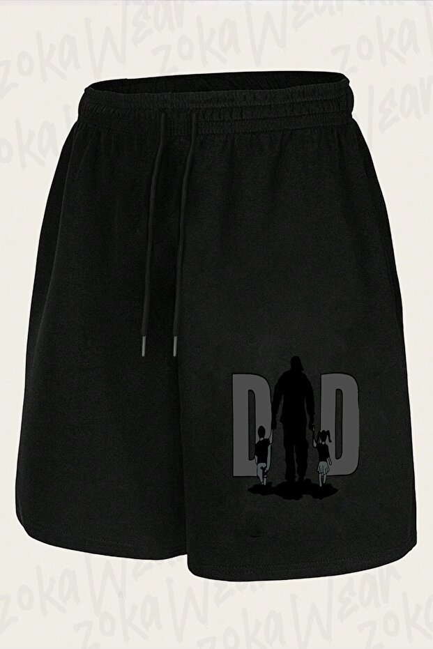 Unisex Father's Day Design Printed Shorts
