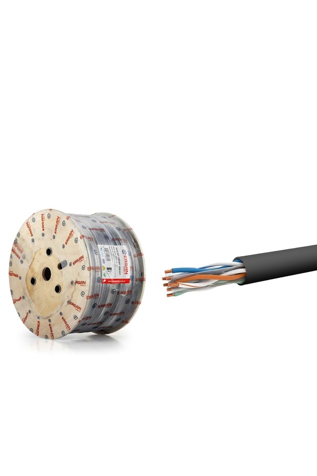 Er6006 Cat6 Utp Outdoor Ethernet Cable 23 Awg 0.57 mm Cu Pe 305 m Black