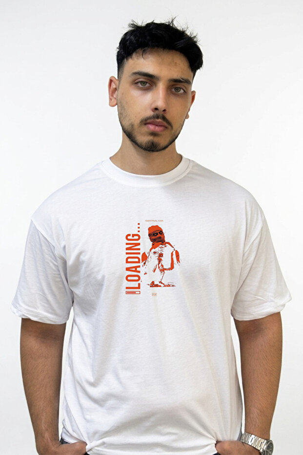 Central Cee_49 Design Printed Oversize White T-Shirt
