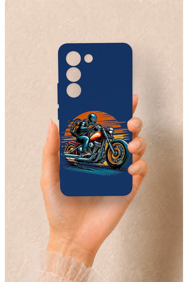 حافظة سيليكون منقوشة متوافقة مع هاتف Vivo V30 Lite من Moto Rider