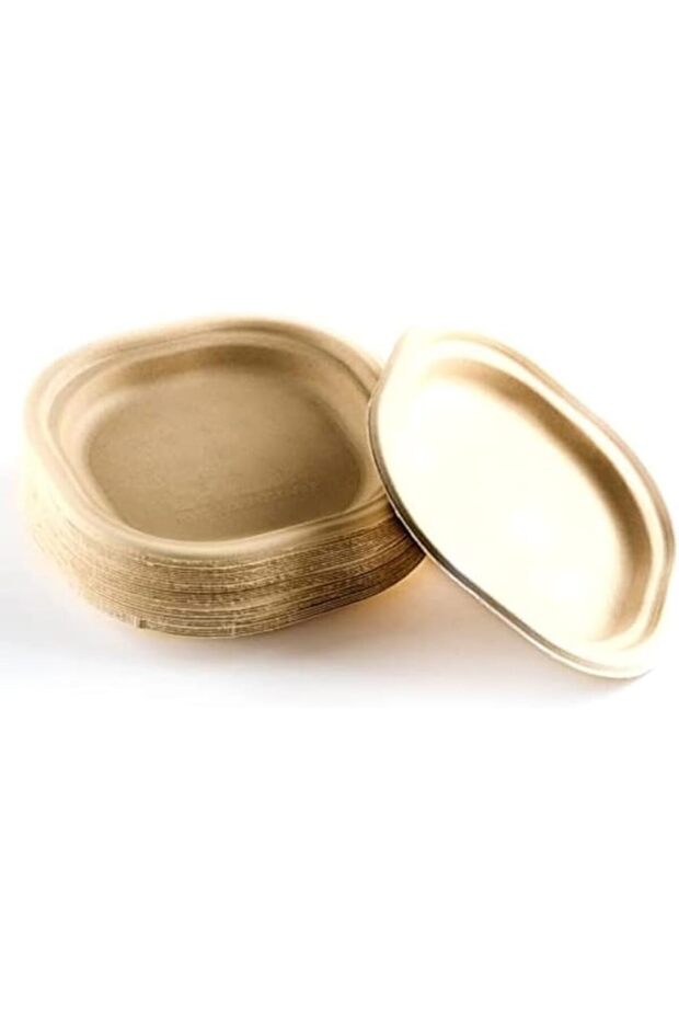 Chuk Pack of 25, Sugarcane Bagasse - 7 Inch Disposable Meal Plates
