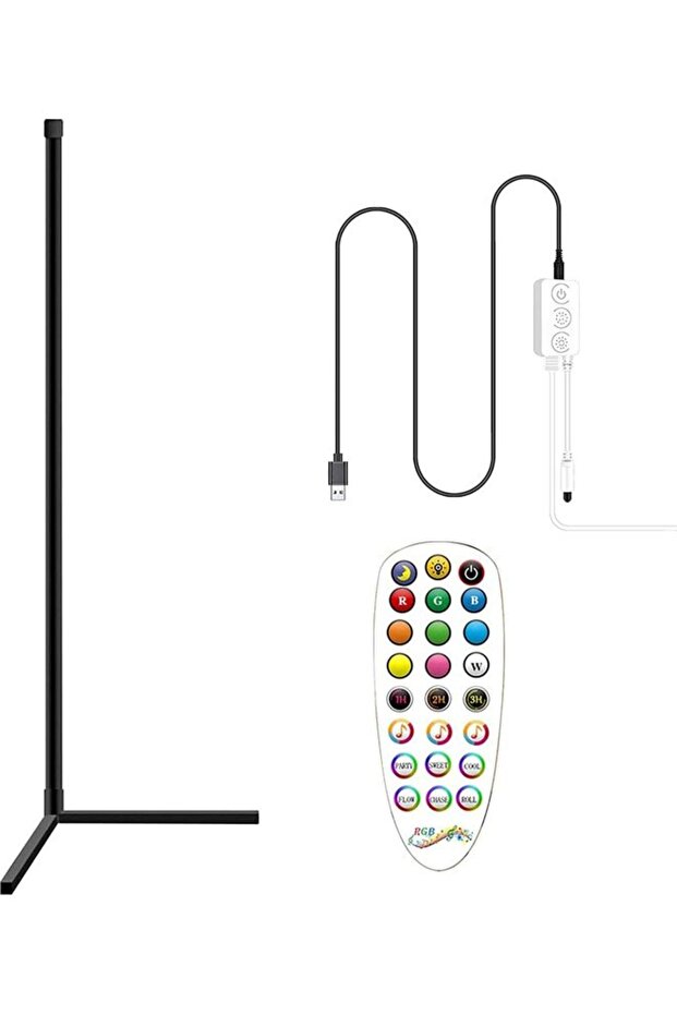 Remote Control LED Light Corner Lamp Multicolour