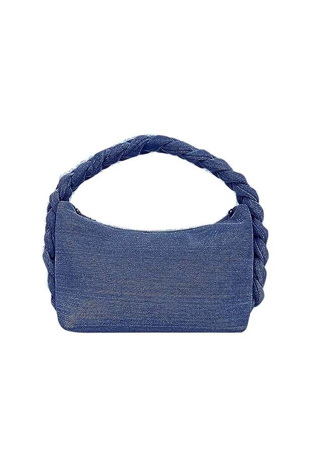 Braided Denim Handbag for Women, Textured Design Shoulder Hand Bag, Premium Stylish Denim Purse