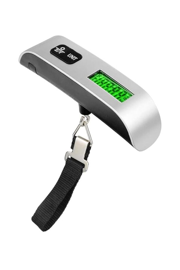 Digital Luggage Weight Scale comes with a backlight and is designed to hang on suitcases