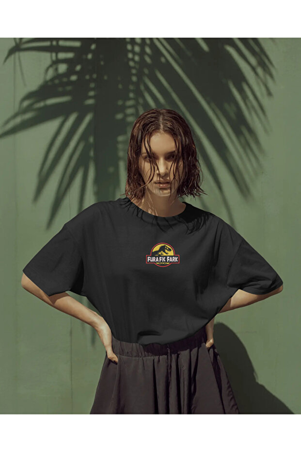 Furafic Park Oversize Unisex Black T-Shirt