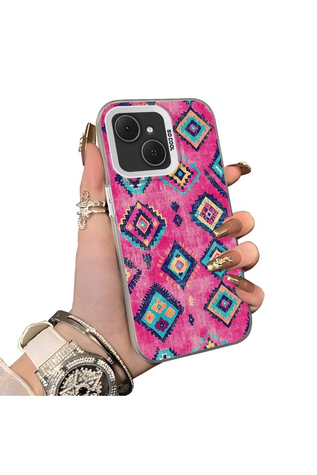 Tecno Spark 40C Compatible Hard Acrylic Back Silicone Edge Lens Protection Case