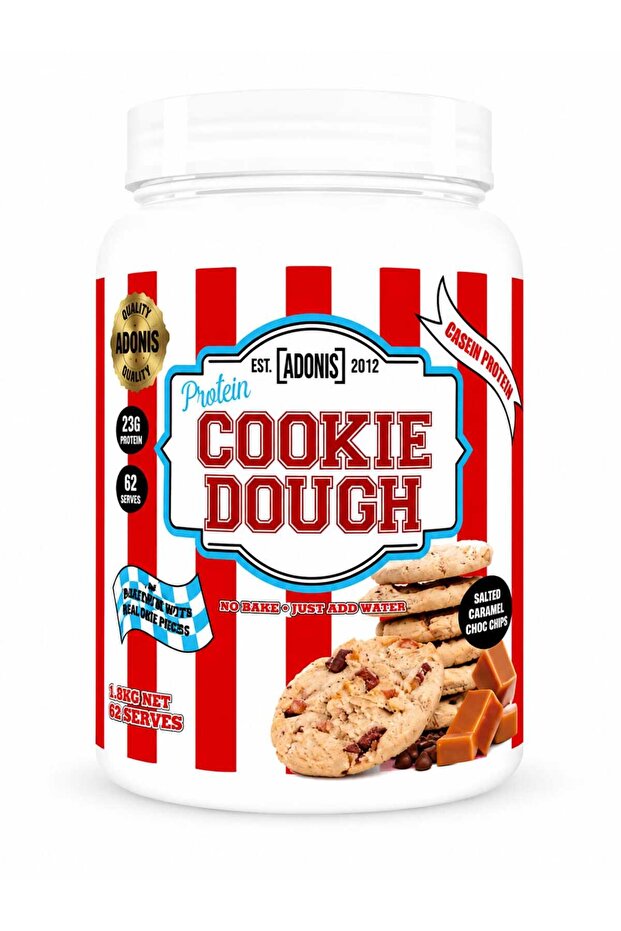 Protein Cookie Dough, Salted Caramel Choco Chip, 1 kg, Premium Casein Protein
