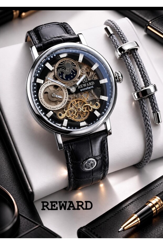 Men's Premium Wristwatch with Automatic Mechanism 5 Atm Water Resistant 2 Years Warranty Rw.33401.Sg