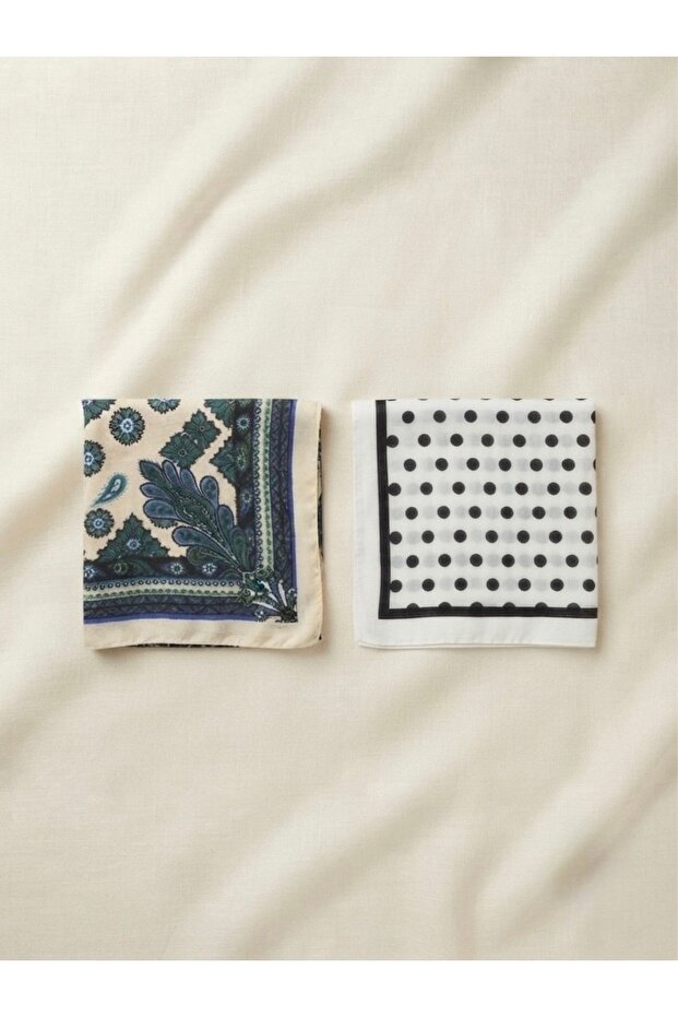 Premium Scarf Set of 2 Soft Fabric Bandana 50X50 Summer Style