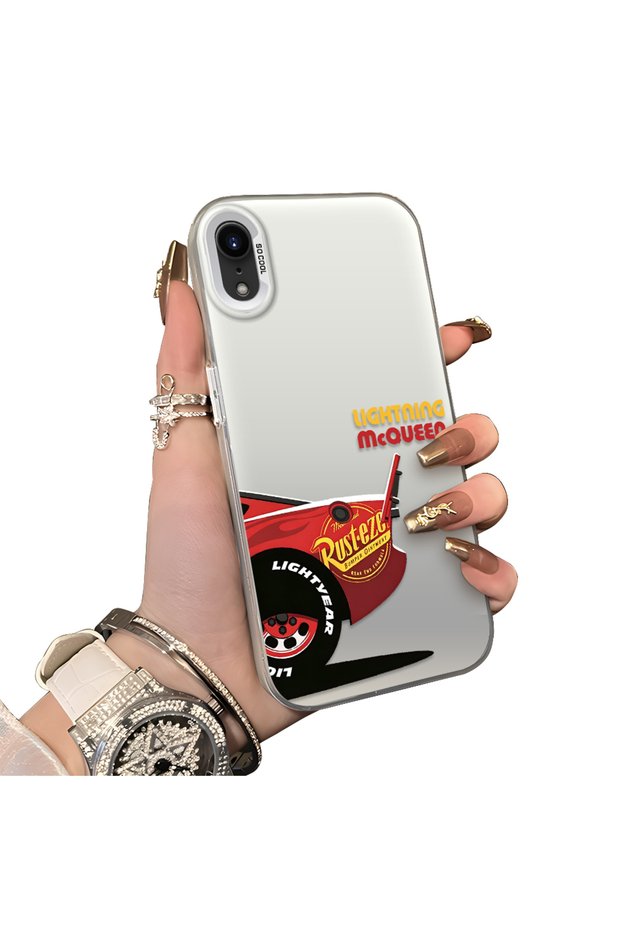 iPhone Xr Compatible Hard Acrylic Back Silicone Edge Lens Protection Case