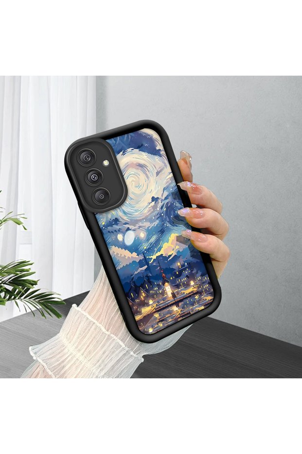 Samsung Galaxy M34 Compatible Black Silicone Case with Shockproof Camera Protection