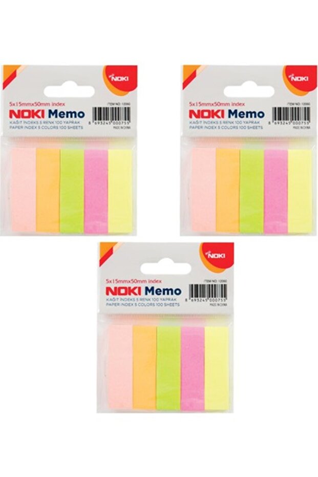 Memo Paper Film Index 5 Colors 100 Sheets 12060 3 Pieces