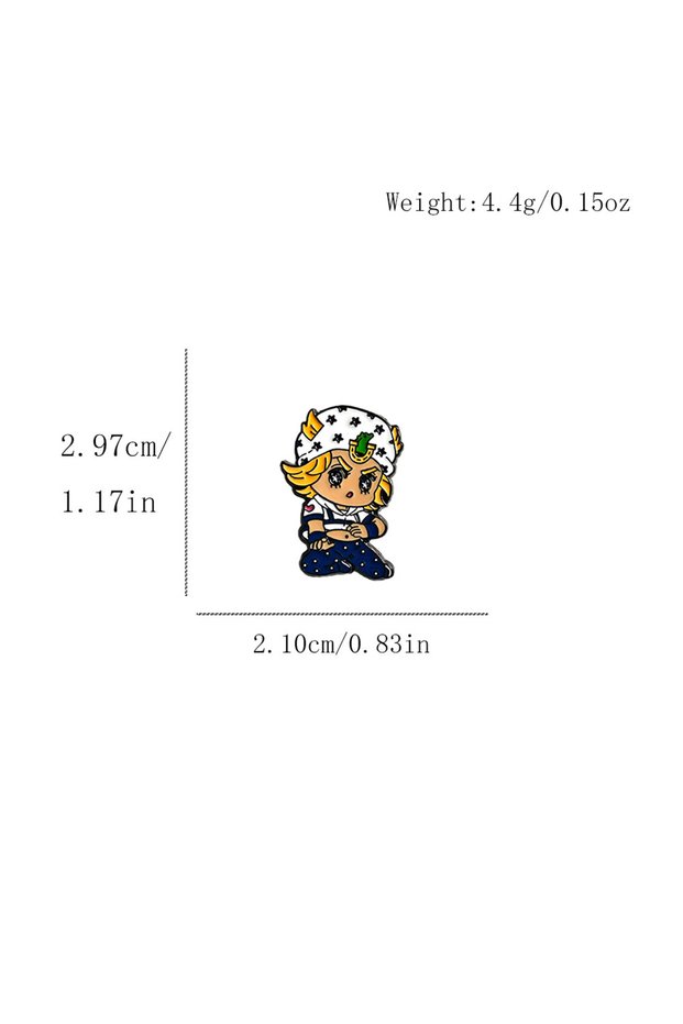 A252B JoJo Jotaro Kujo Giorno Giovanna Joseph Joestar Brooch SBR Johnny Joestar Enamel Pins Metal Ba