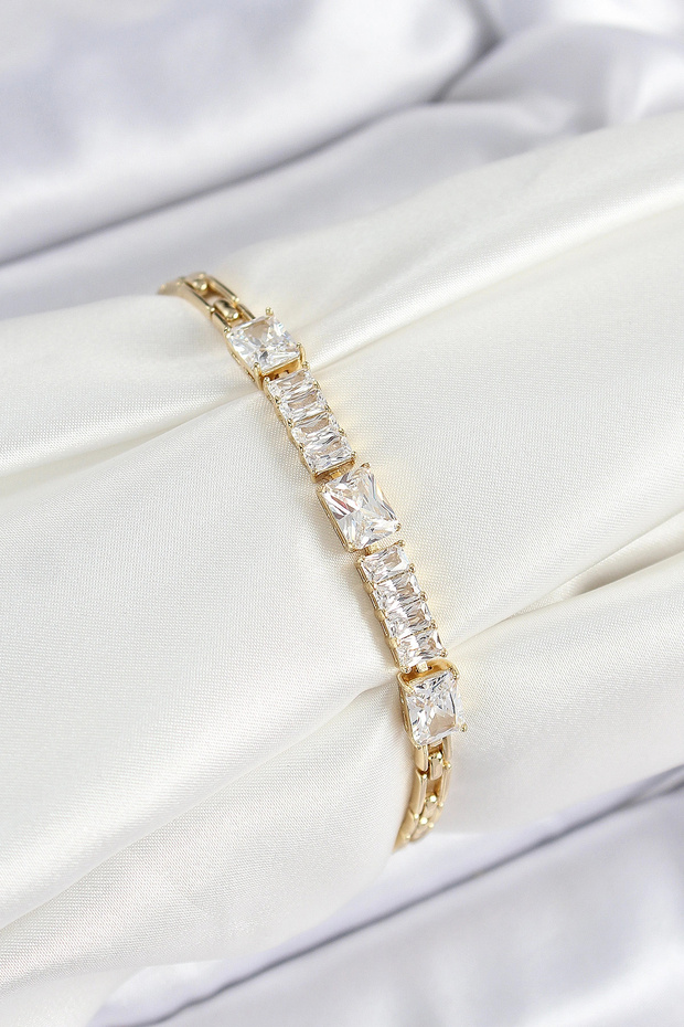 Xuping Brass Fragmented Waterway Model Gold Color Women's Bracelet