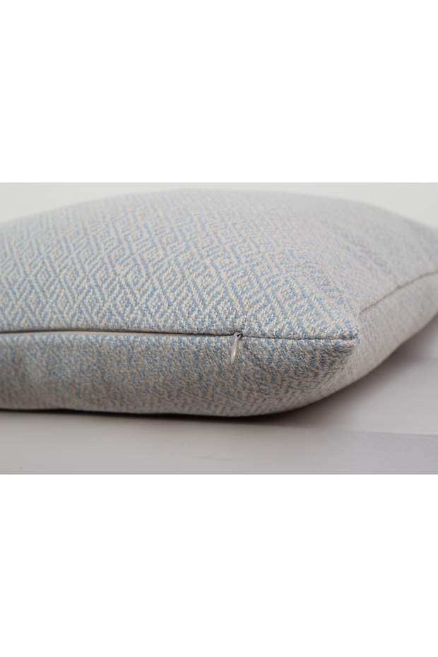 Light Blue Textured Decorative Throw Pillow Cover