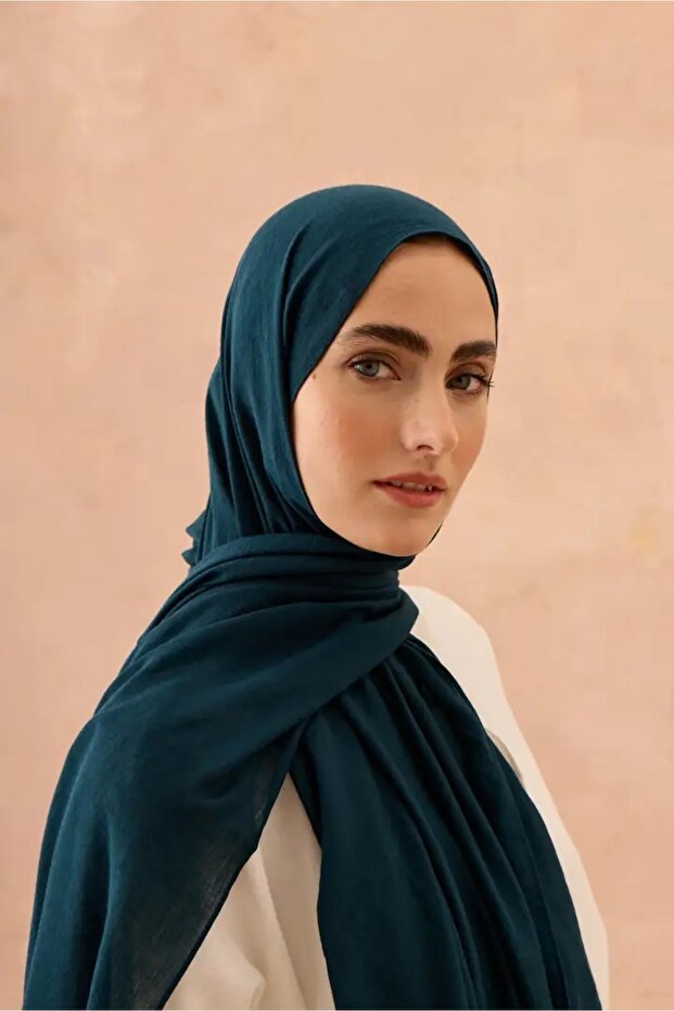 شال قطني نيو بلون البترول الداكن