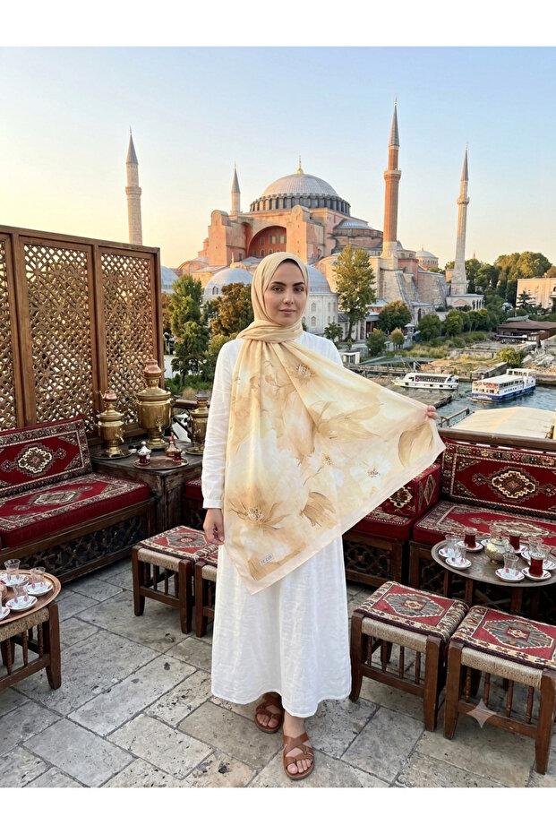 Patterned Bamboo Shawl - 100% Natural Woven, Suitable for 4 Seasons