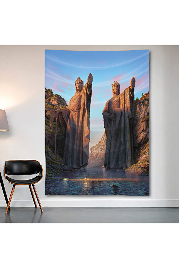 Fantasy Canyon Landscape Wall Covering Wall Tapestry First Quality Satin Fabric Poster