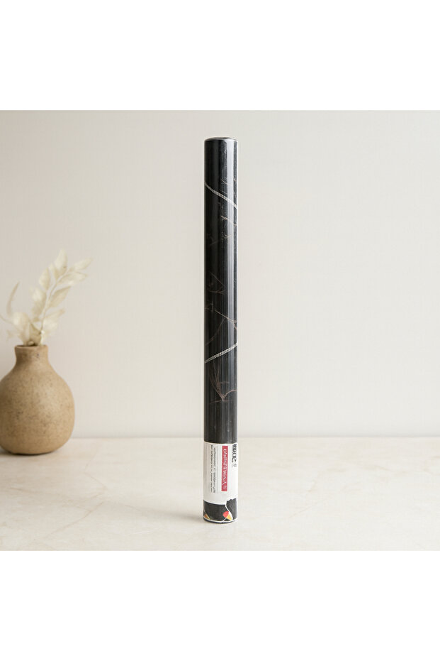 Black Marble Patterned Self-Adhesive Foil Sticker 5m X 60cm