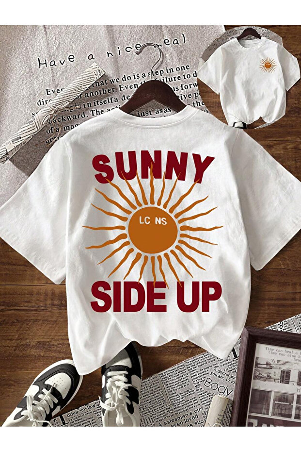 Sunny Side up Printed Unisex Oversize T-Shirt