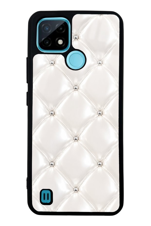 Realme C21 Ivory Diamond Cushion Design Glossy Phone Case