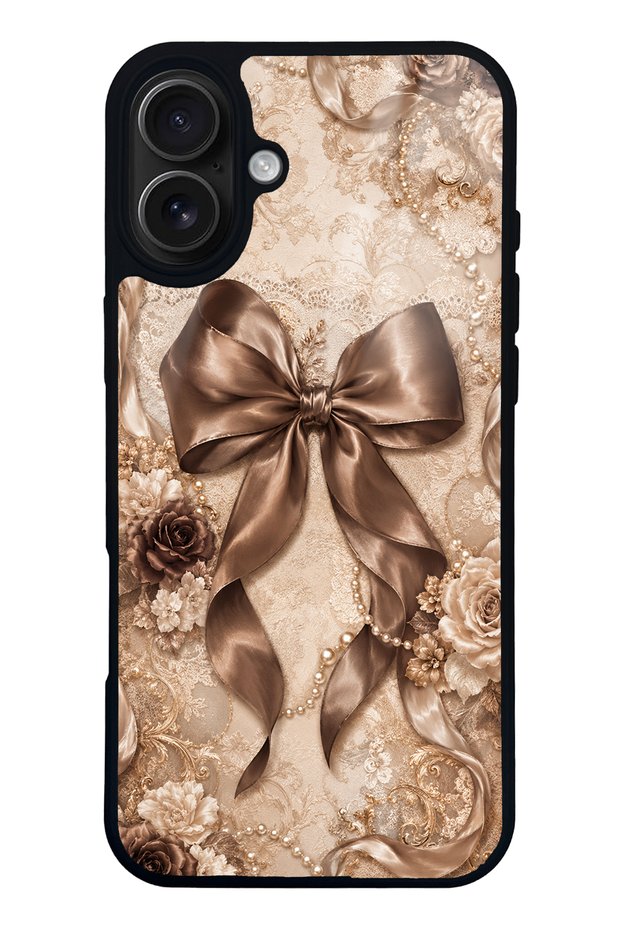 iPhone 16 Plus Bronze Pearl Design Glossy Phone Case