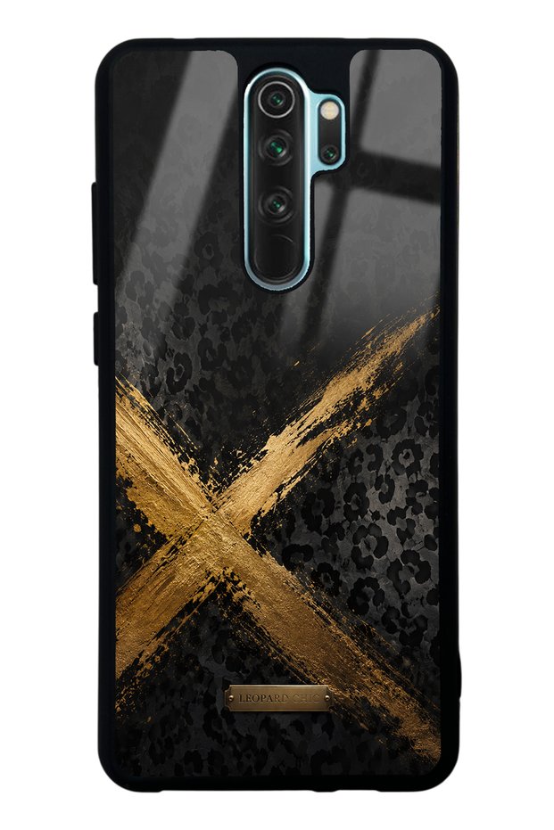Xiaomi Redmi Note 8 Pro Golden Leopard X Design Glossy Phone Case