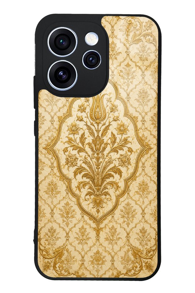 Oppo Reno 15 Pro Ivory Ottoman Gold Design Glossy Phone Case