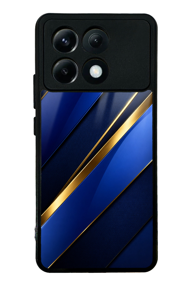 Xiaomi Poco X6 Pro Sapphire Gold Edge Design Glossy Phone Case