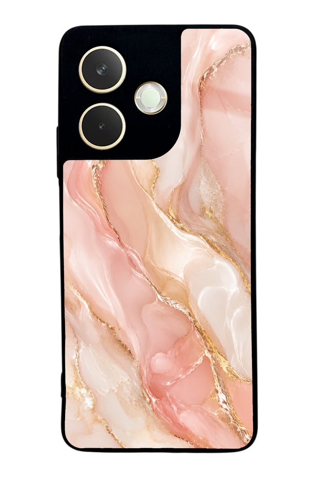 Oppo A5 Pro Blush Gold Marble Design Glossy Phone Case