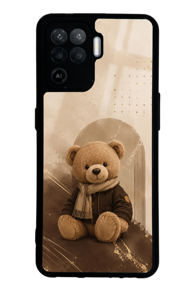 Oppo Reno 5 Lite Cozy Teddy Design Glossy Phone Case