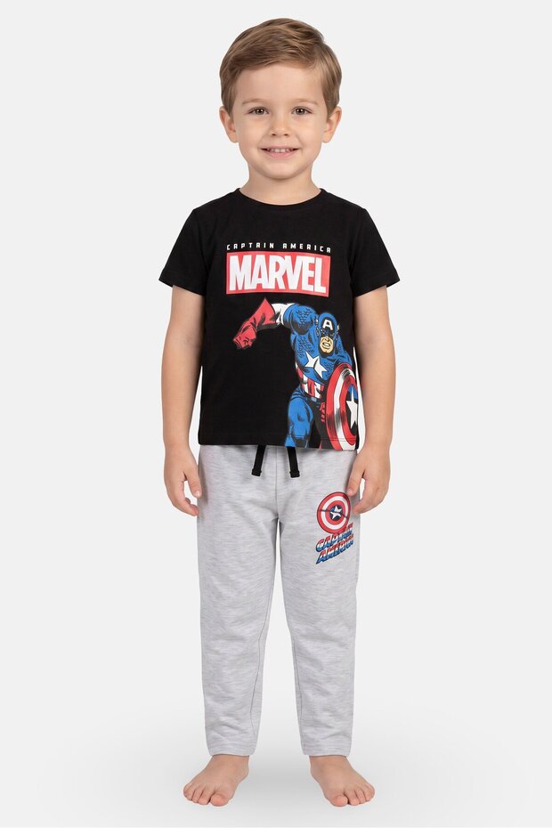 Toddlers Boy 2 Pieces Graphic Print Top And Pants Sleepwear Set, Multicolor