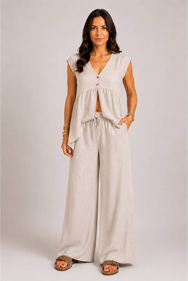 100% cotton linen set