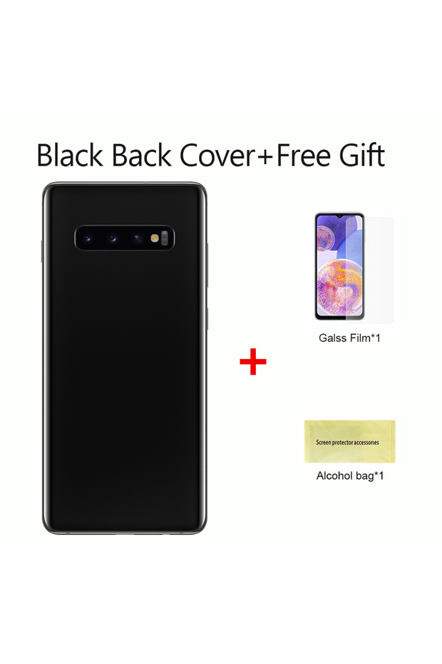 For S10Plus Black For S10Plus/S10 Plus Back Cover Battery Back Cover Glass Panel Rear Door Housin